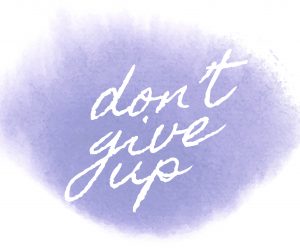 Don't give up watercolor style banner vector